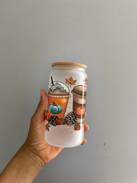 Fall drinks glass cup