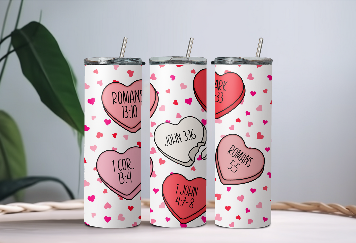 Heart Bible verses tumbler