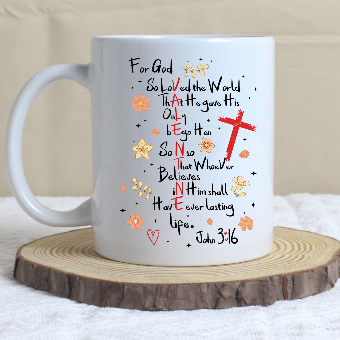 For God so loved/Christian Affirmation mug