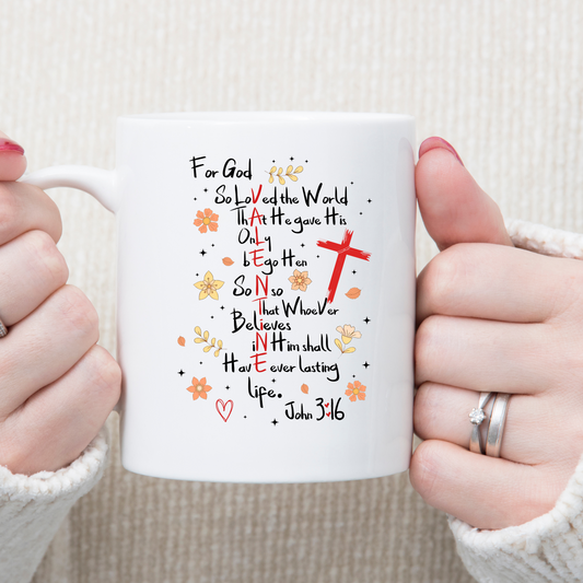 For God so loved/Christian Affirmation mug