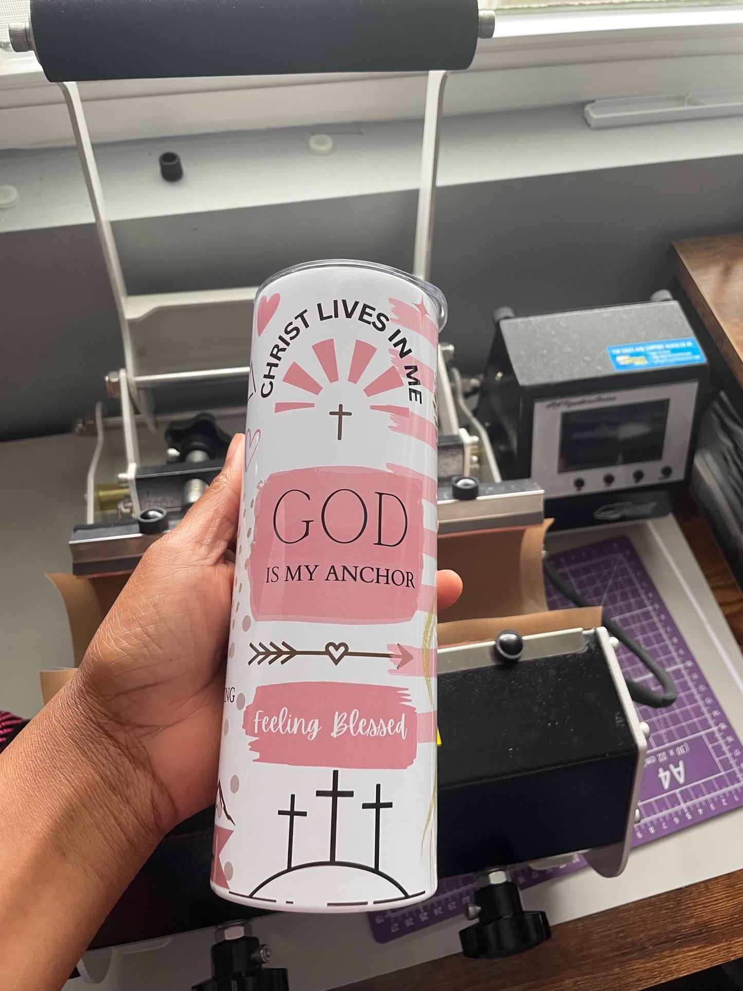 God is my anchor Tumbler