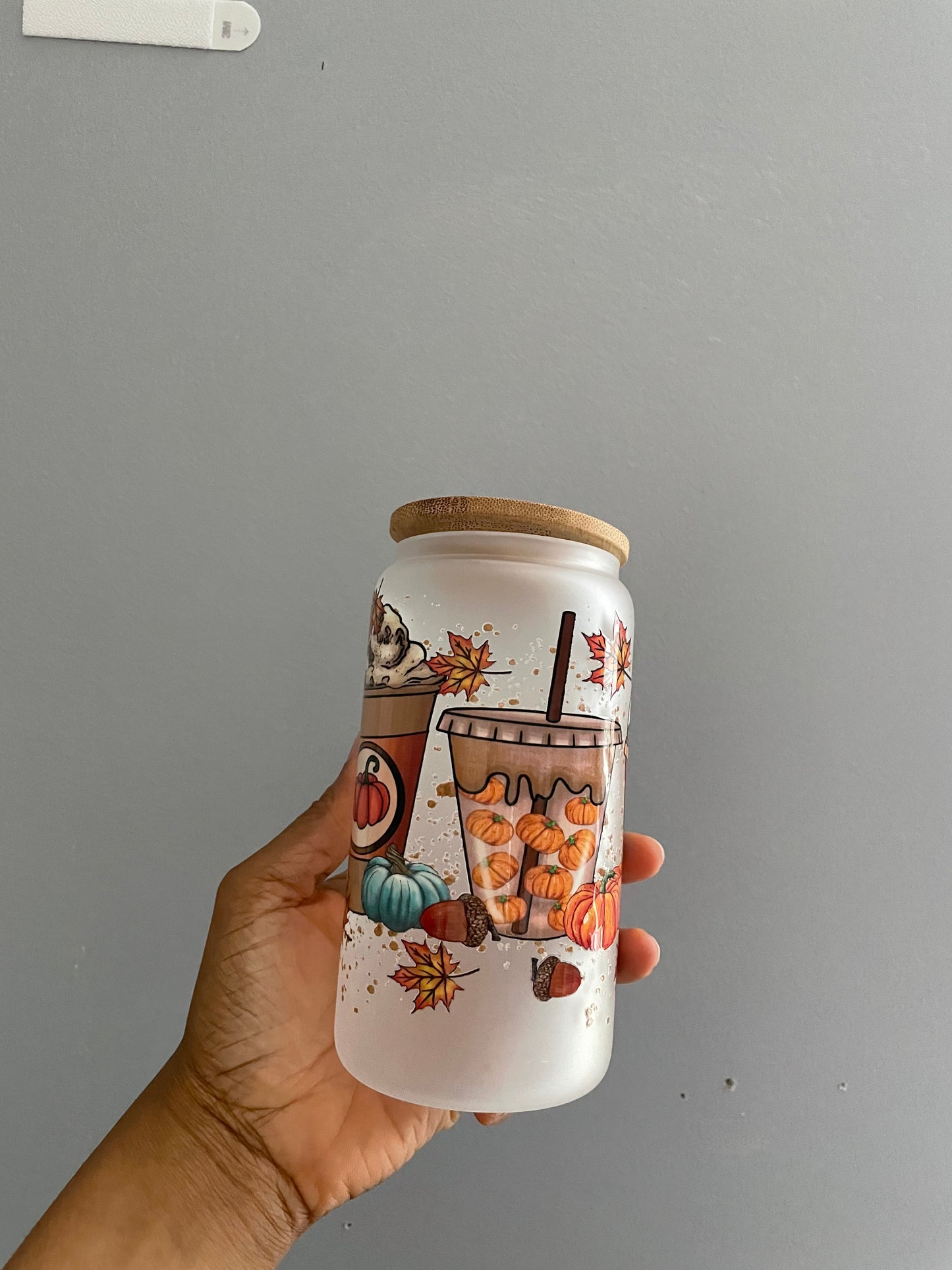 Fall drinks glass cup